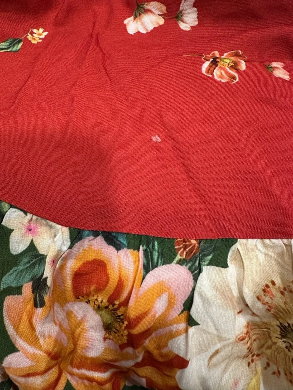 Farm Rio Long-Sleeve Floral Wrap Midi Dress - Sz XSP - Picture 5 of 9